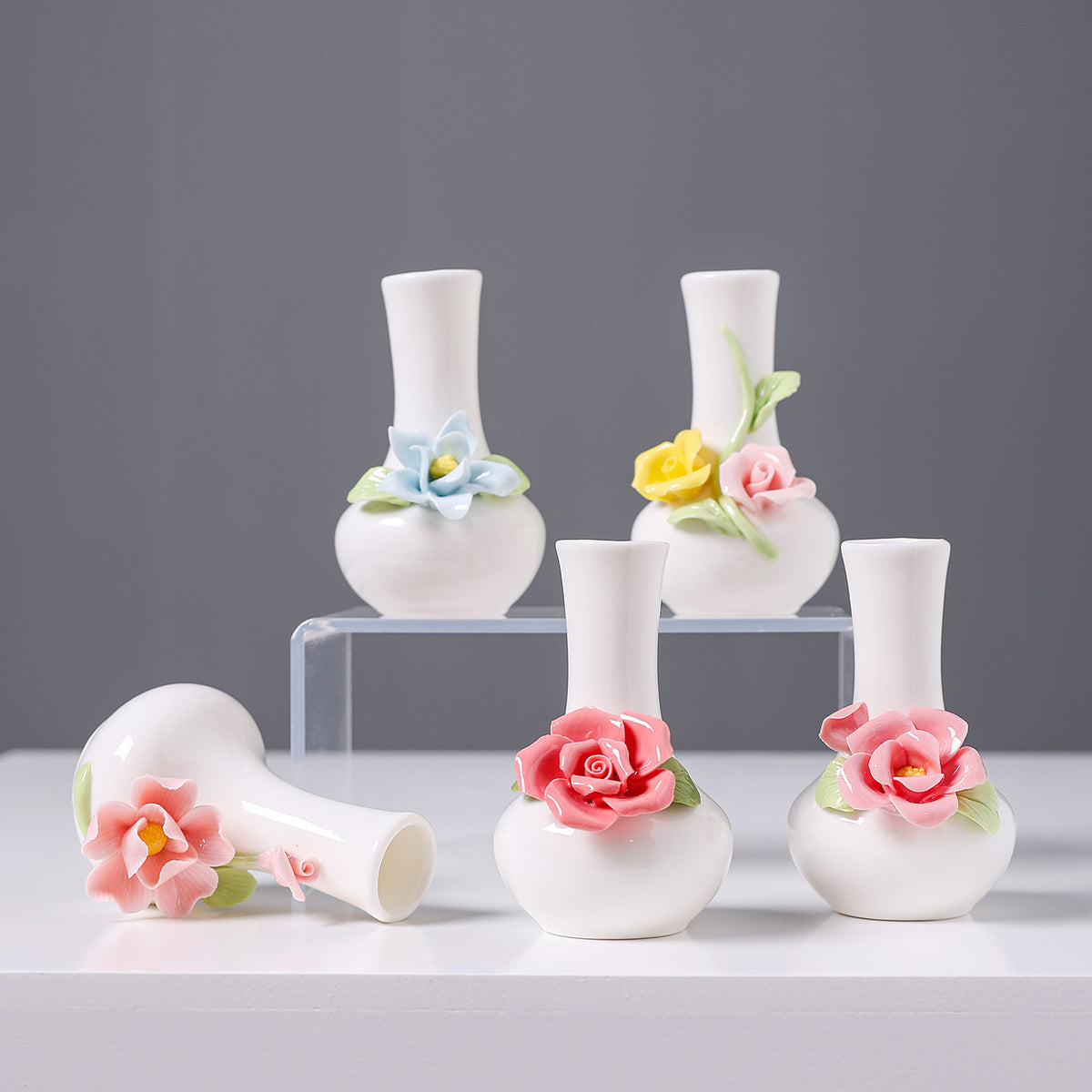 Florale Keramikvase