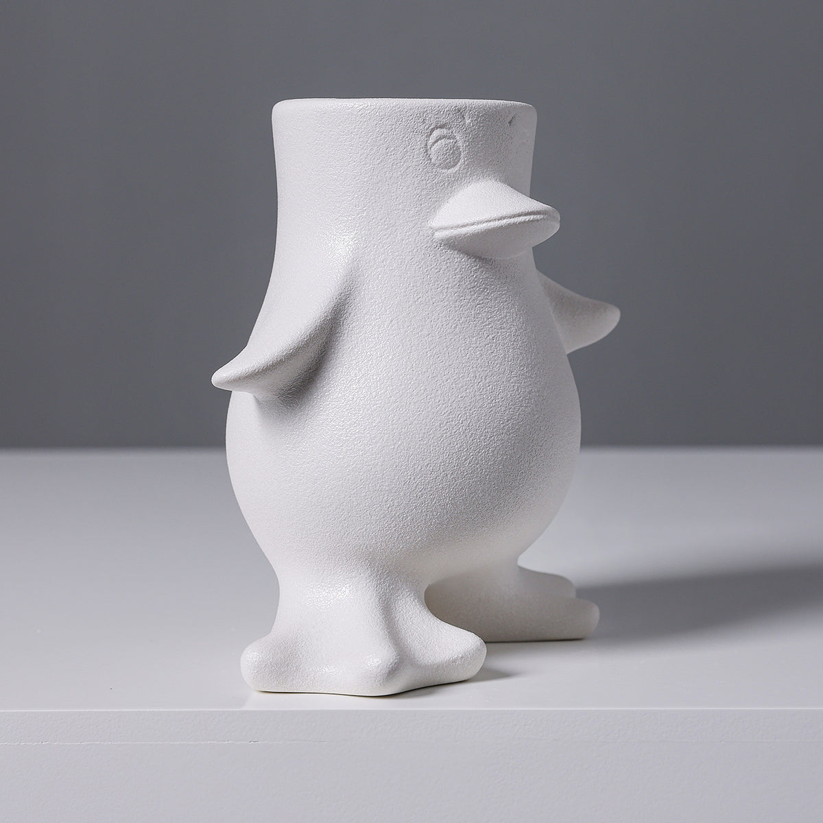 Kreativer Keramik-Ente-Blumentopf
