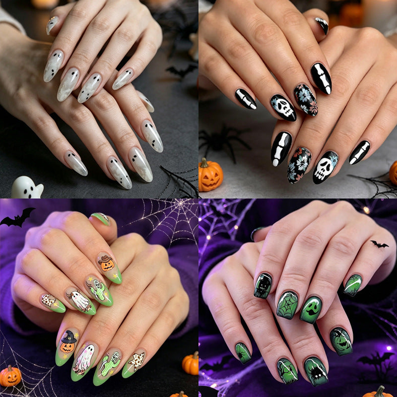 Halloween Kunstnagelset mit kreativen und verspielten Motivdesigns Brehn