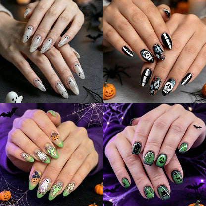 Halloween Kunstnagelset mit kreativen und verspielten Motivdesigns Brehn