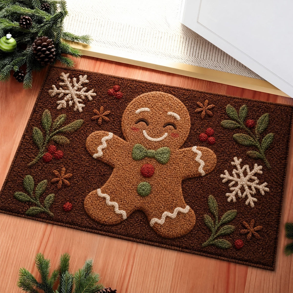 Festliche Weihnachtsfigur Fußmatte Brehn