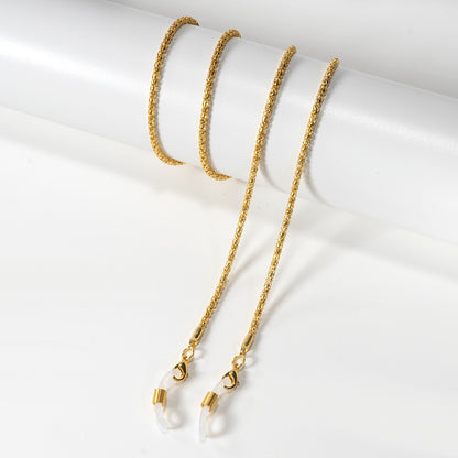 Elegante versilberte Brillen Kette Brehn