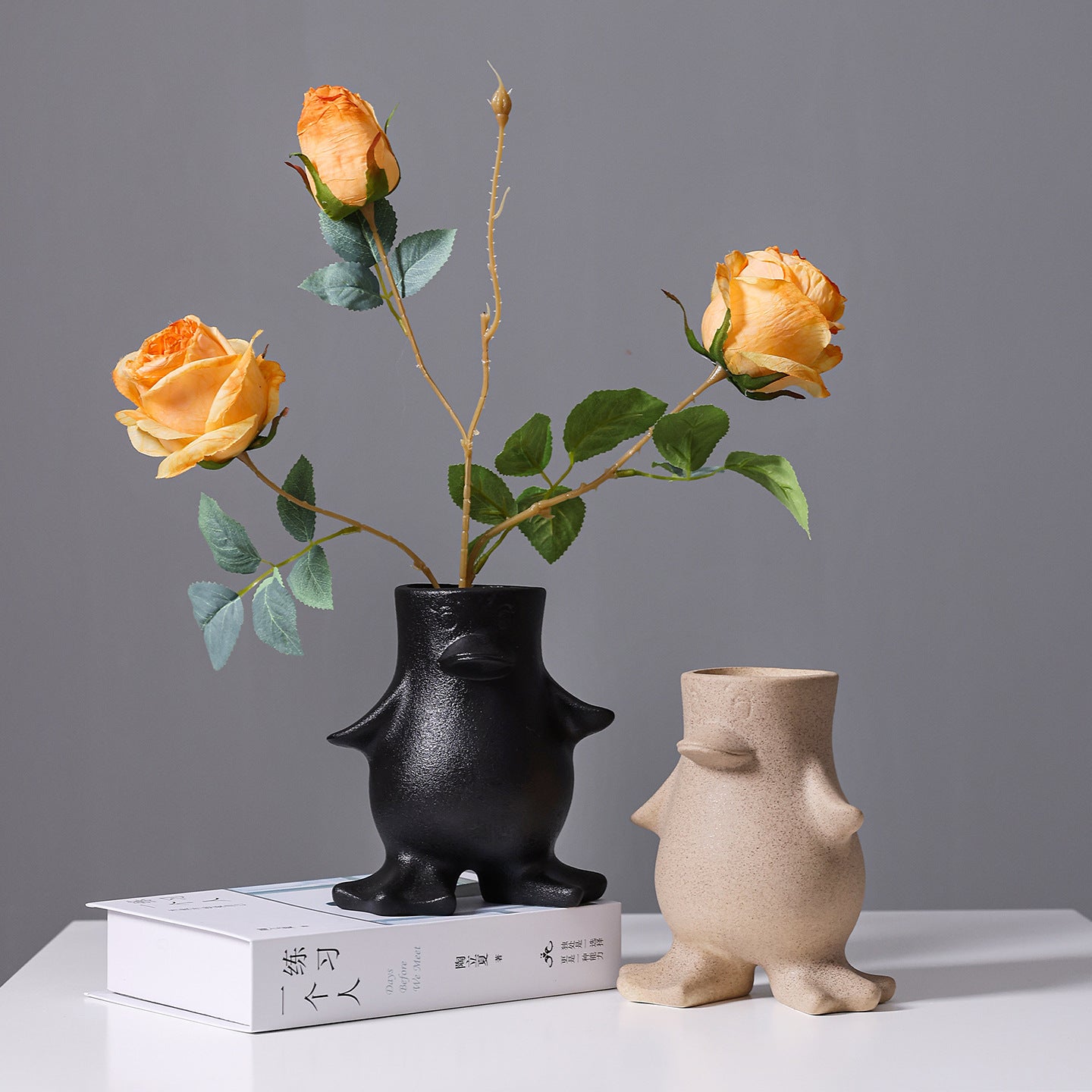 Kreativer Keramik-Ente-Blumentopf