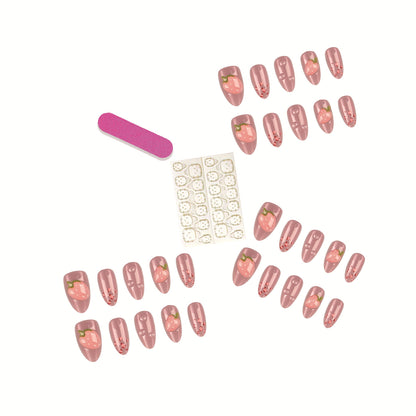Blumeninspiriertes Press-On Nagelset