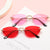 Damen Futuristische Halbrahmen Sonnenbrille Brehn