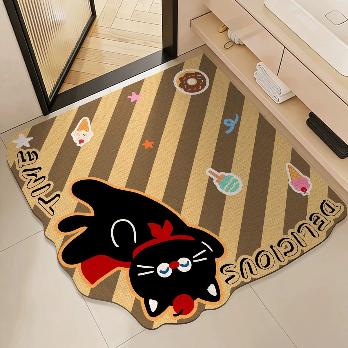 Verspielt Cartoon-Katzen-Themen-Badmatte
