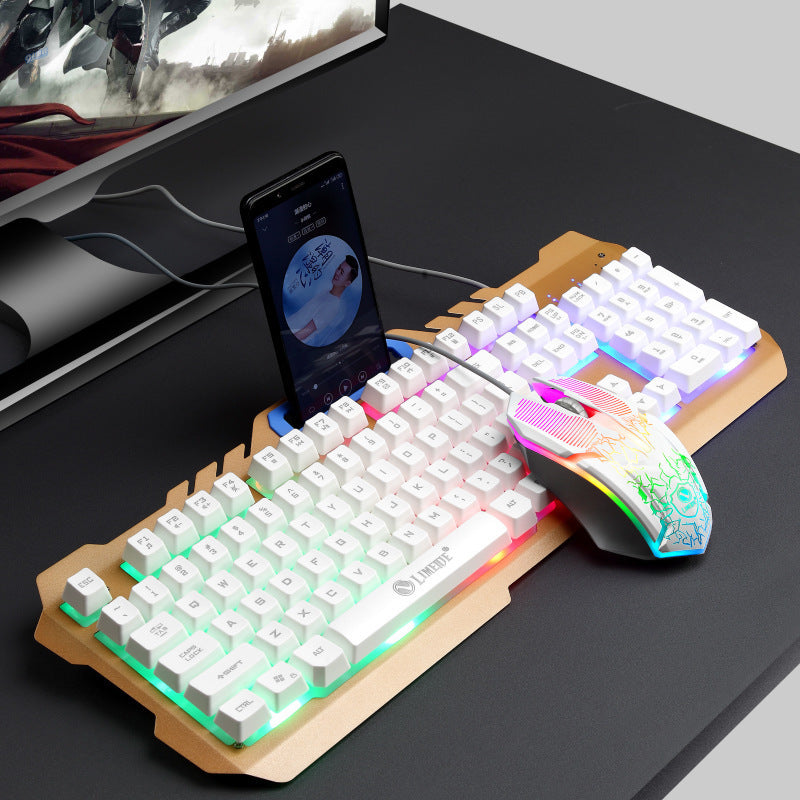 Gaming-Tastatur mit Integriertem Smartphone-Ständer und Rgb-Synchronisation Brehn