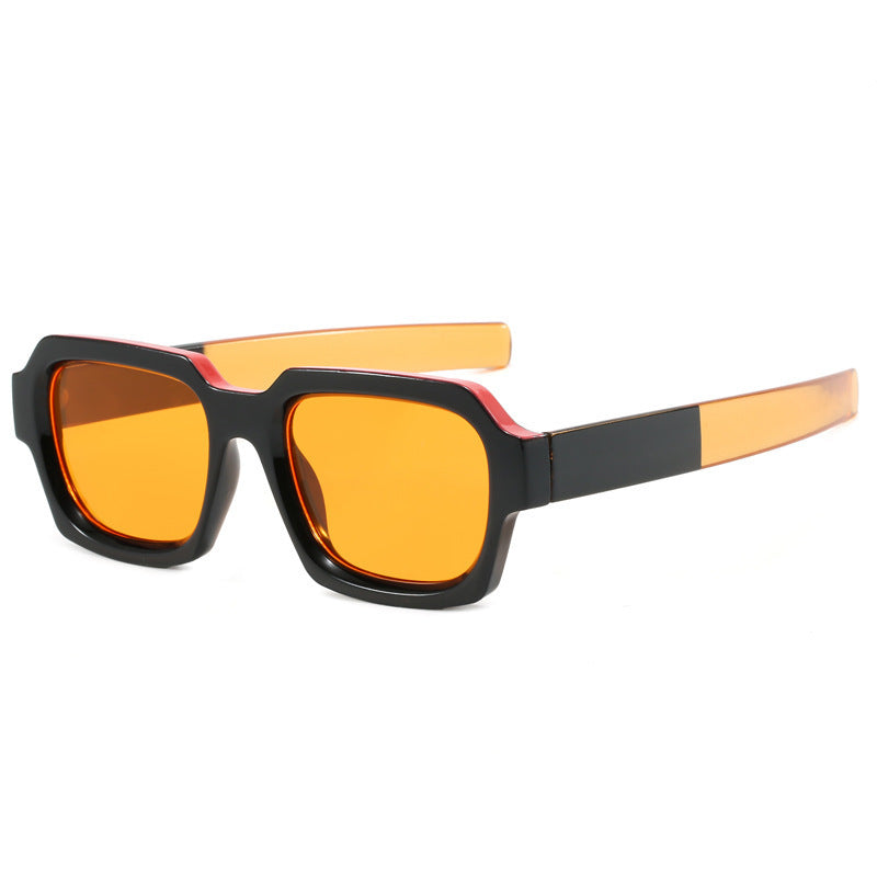 Damen Sonnenbrille mit auffälligem rechteckigem Rahmen und UV-Schutz Brehn