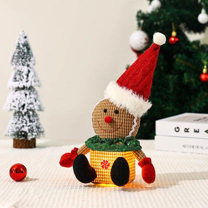Niedlicher Weihnachtsgnom mit LED-Leuchte Brehn