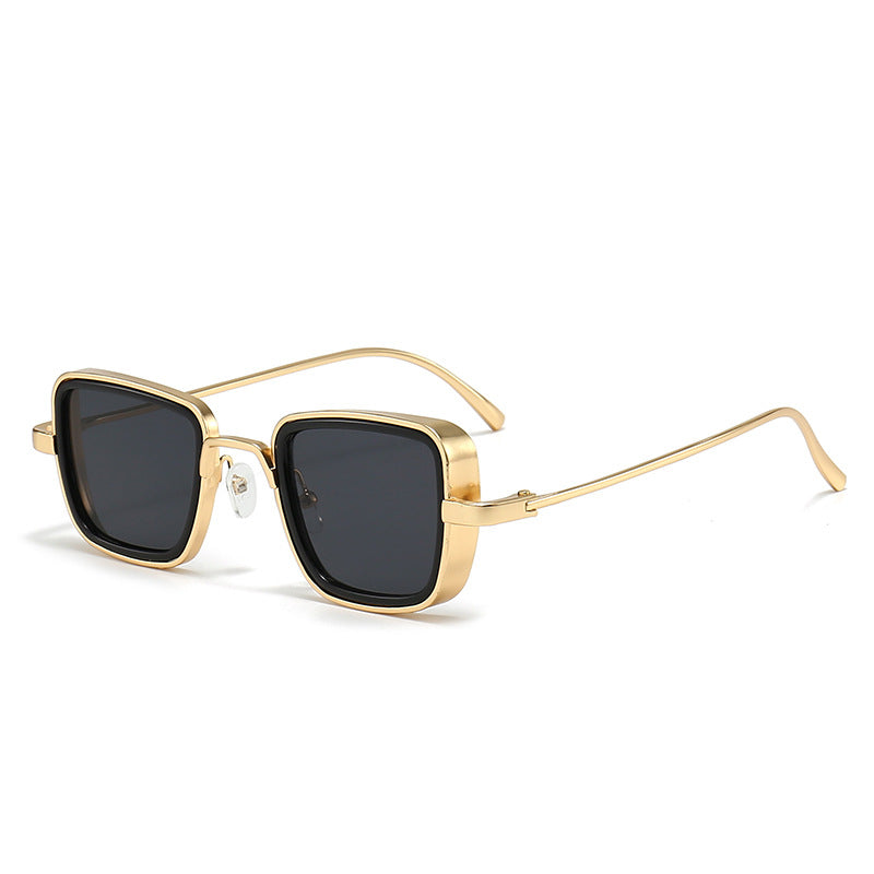 Damen stilvolle quadratische Sonnenbrille mit elegantem Metallrahmen Brehn