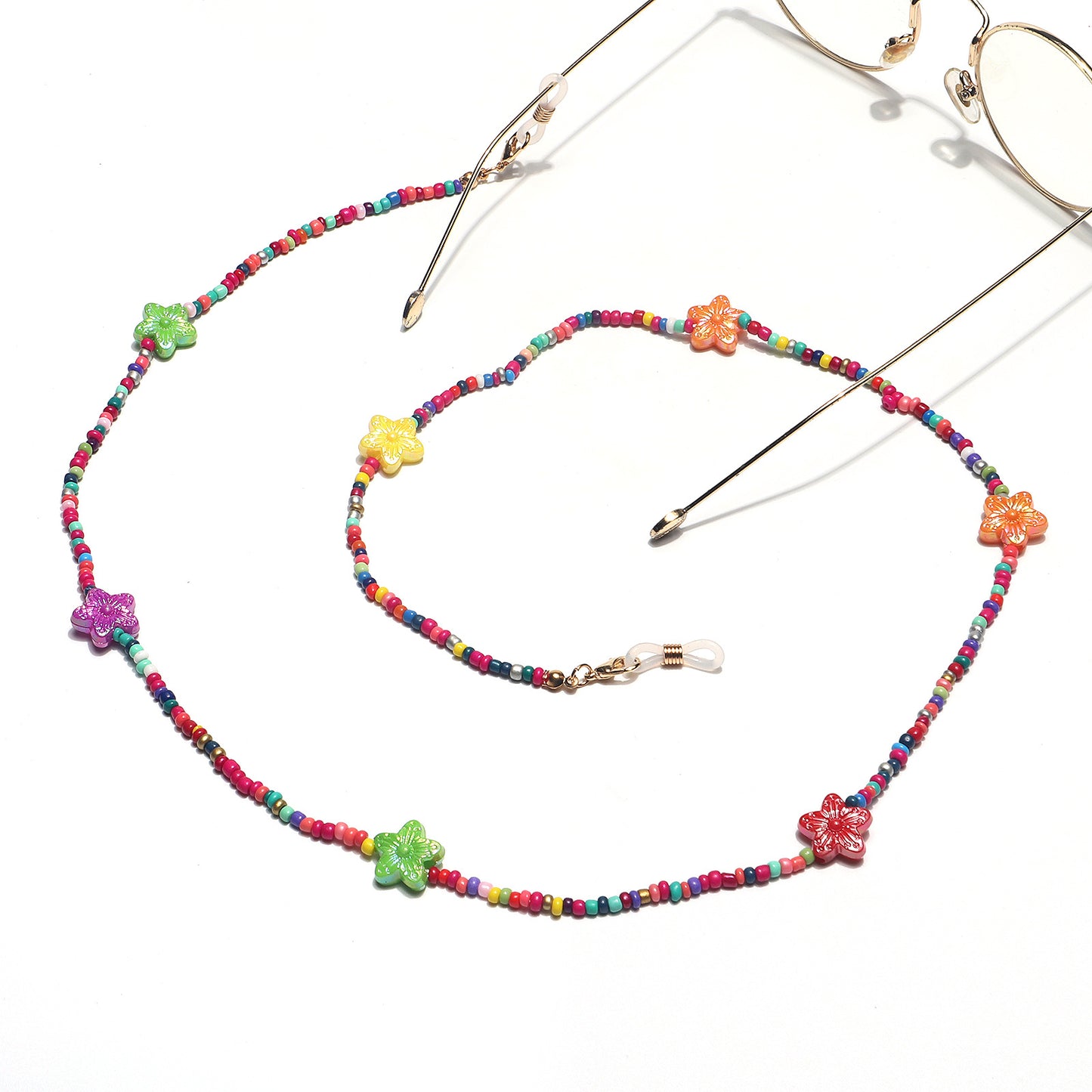 Bunter floraler Perlen-Brillenhalter Brehn