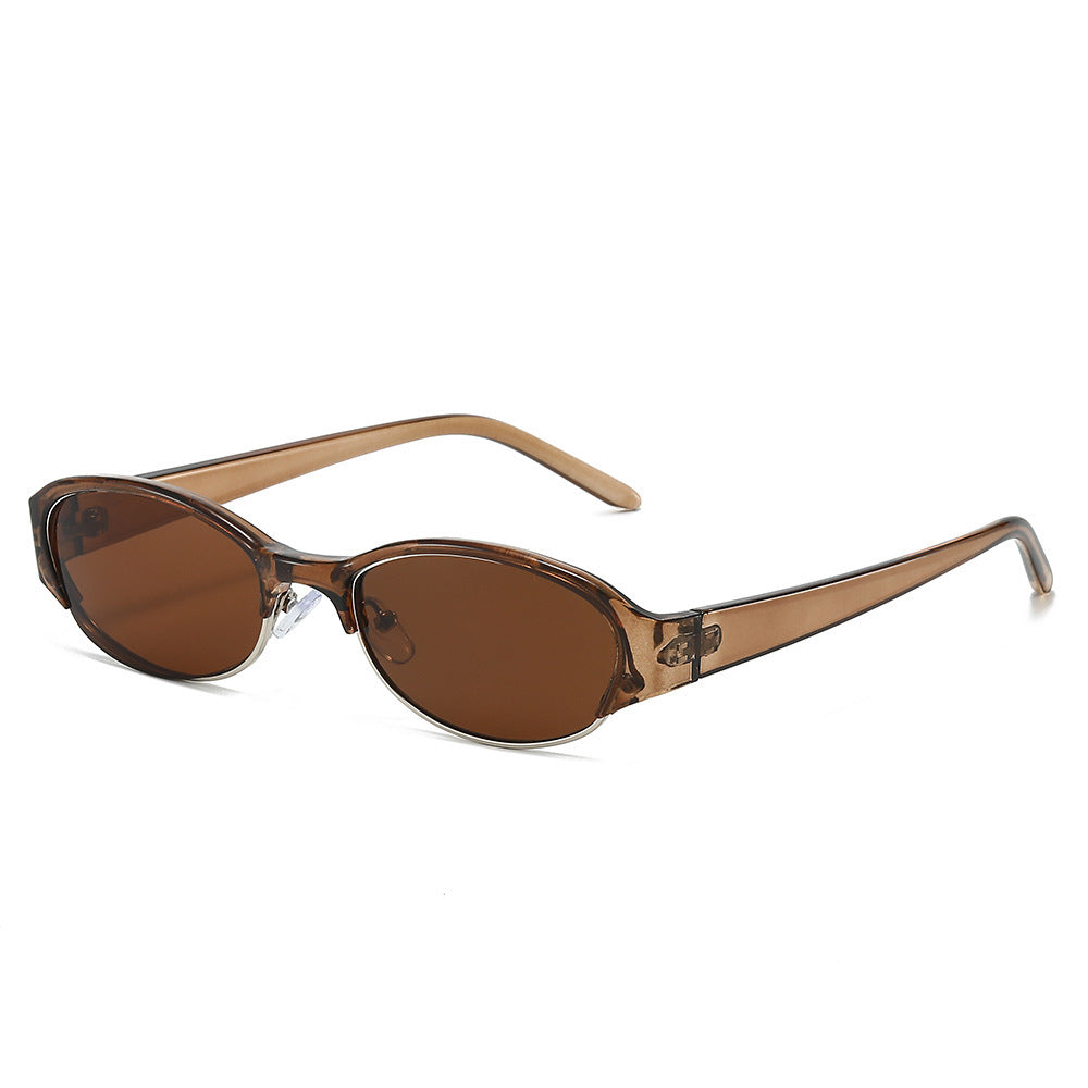 Vintage-inspirierte schmale ovale Sonnenbrille Brehn