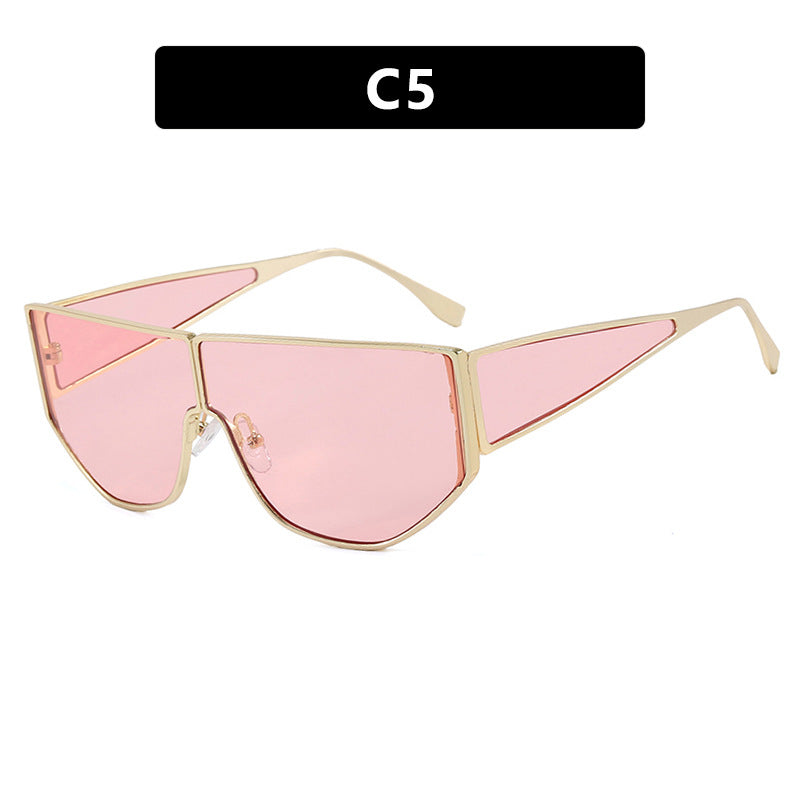 Damen trendige oversized Sonnenbrille mit markantem geometrischen Design Brehn