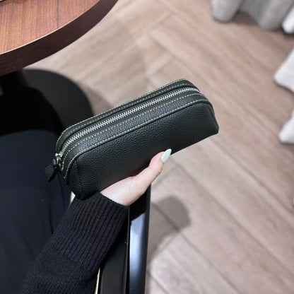 Premium Texturiertes Leder Mit Reißverschluss Bleistiftetui