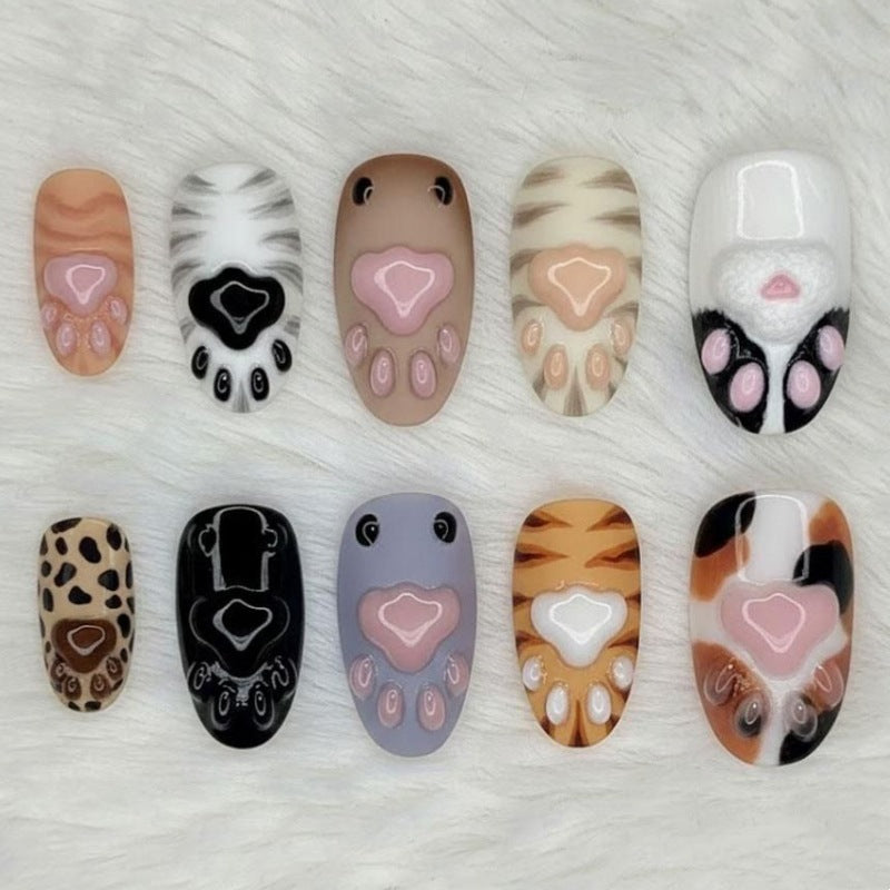 Verspieltes Muster Press-On Nagelkunst Set Brehn