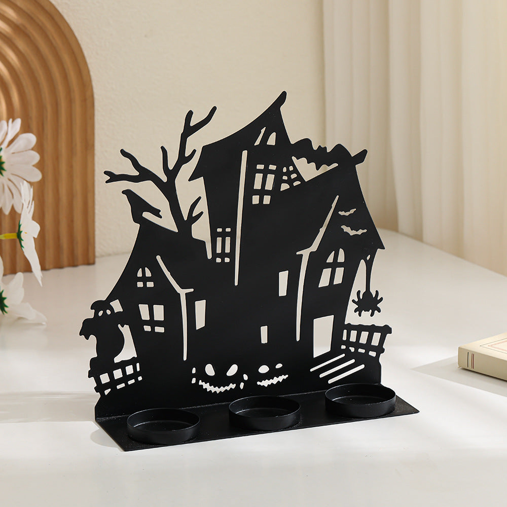 Haunted House Metall Teelichthalter Deko Brehn