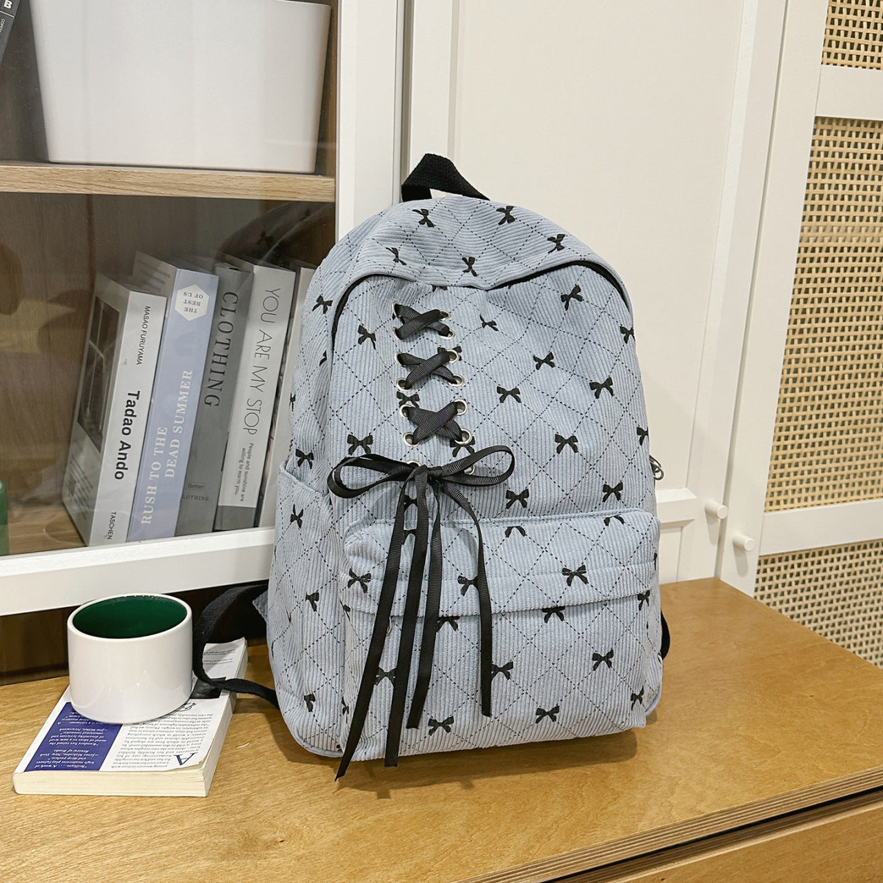 Stylischer Schnürung Schleife Rucksack