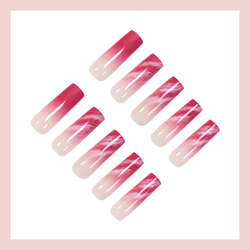Kunstnagelset mit eleganten Ombre- und Glitzerakzenten Brehn