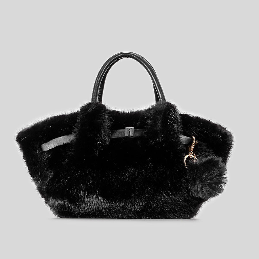 Plüsch Kunstfell Handtasche