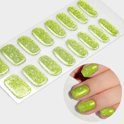 Glitzernde Gel-Nagel-Wraps