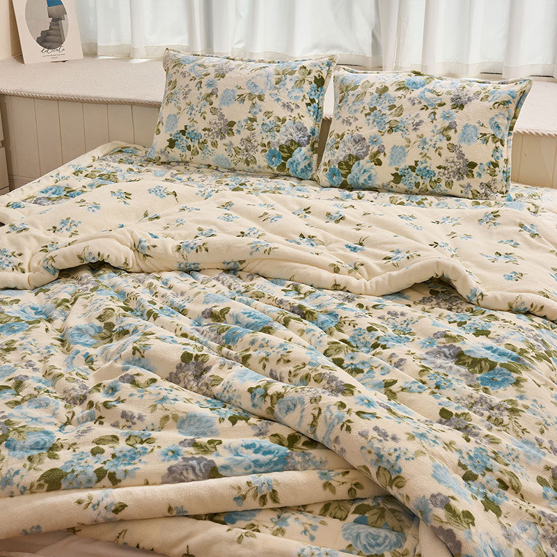 Damen Floral Komfort-Bettwäsche Set Brehn