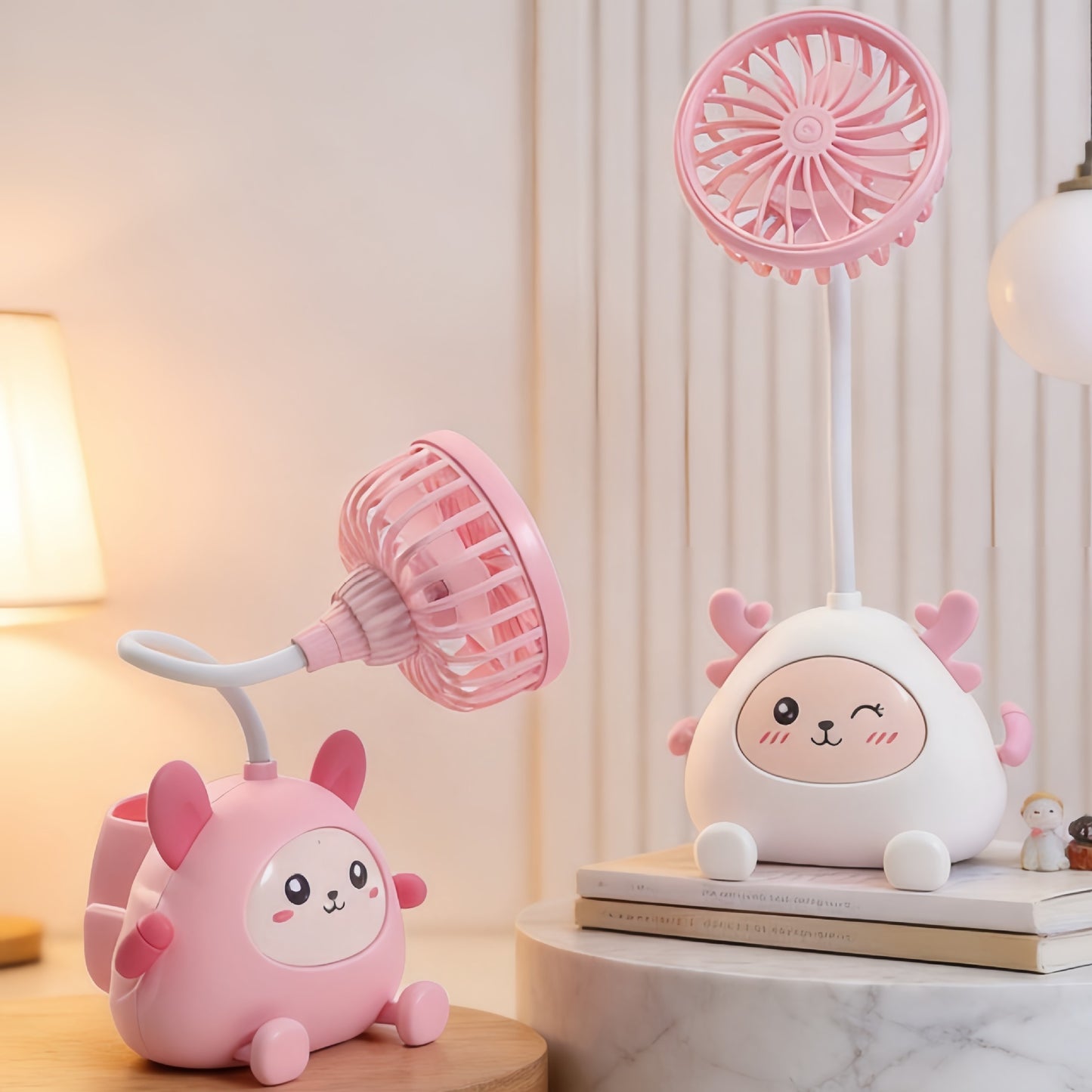 Damen Schreibtischlampe mit integriertem Mini-Ventilator Brehn