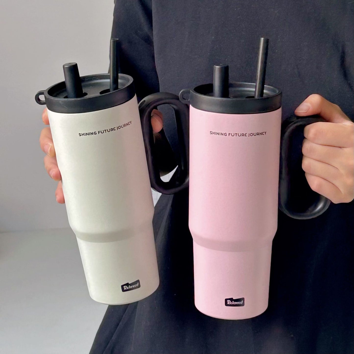 Damen Thermobecher mit praktischem Doppeltrinksystem Brehn