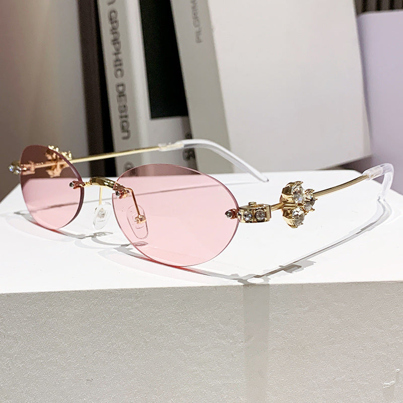 Damen elegante Sonnenbrille mit geometrischem Rahmen Brehn