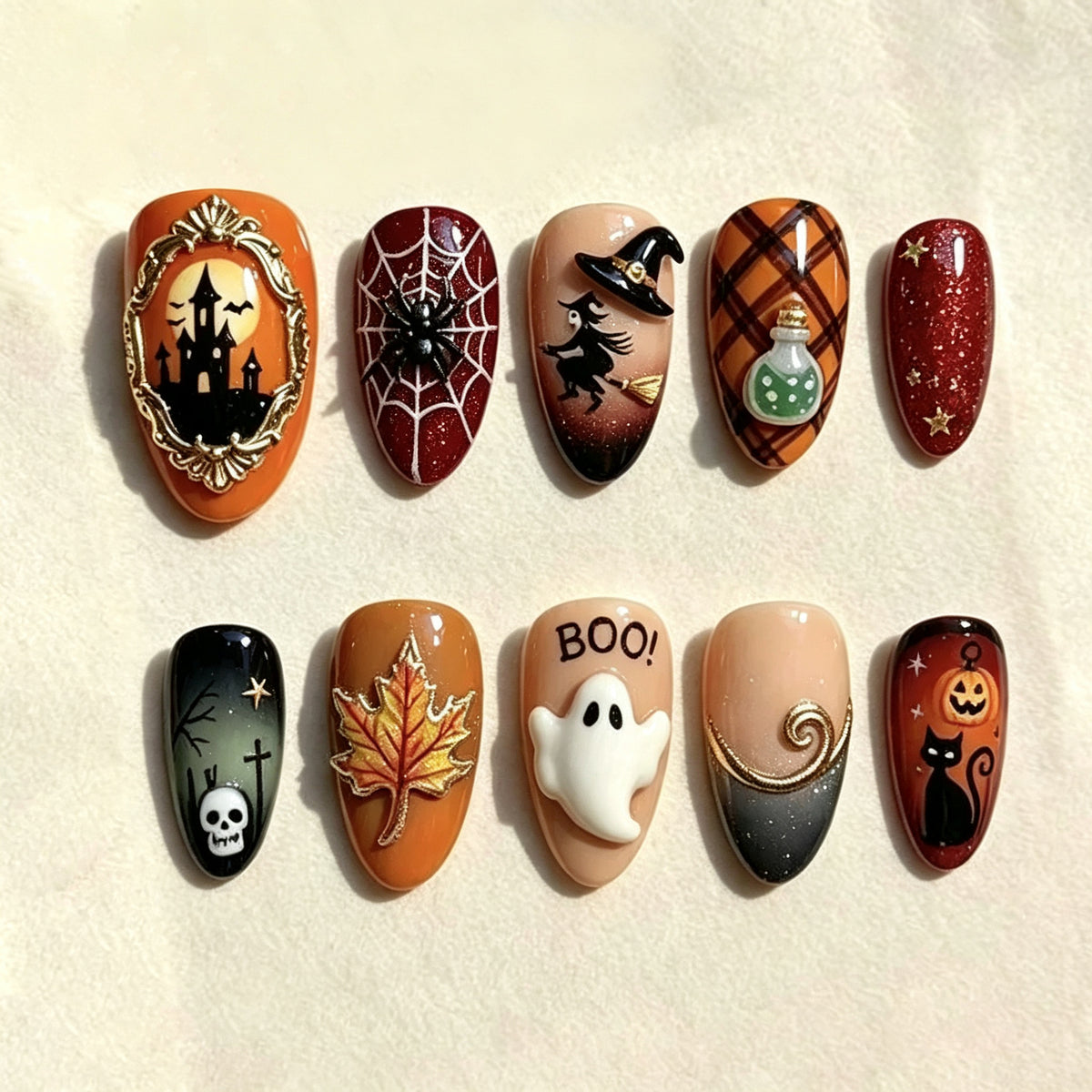 Halloween-Themen Press-On Nail Set 1790738772