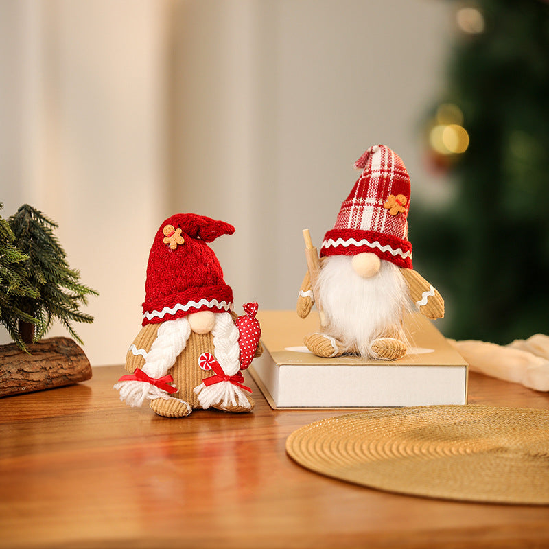Dekorative Weihnachtsgnom Figur mit Hut Brehn