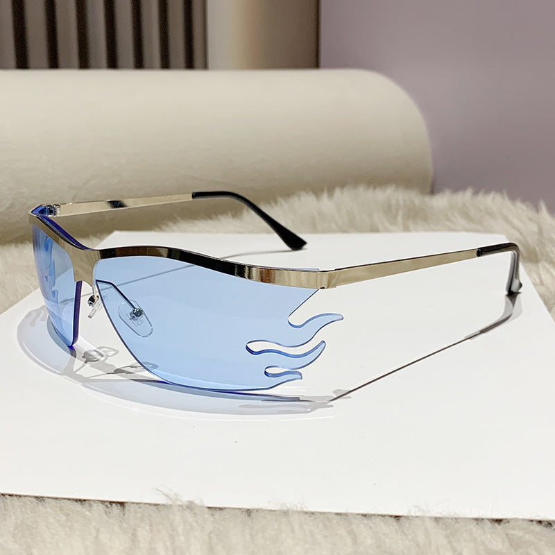 Damen trendige Sonnenbrille mit innovativem Flammenrahmen Brehn