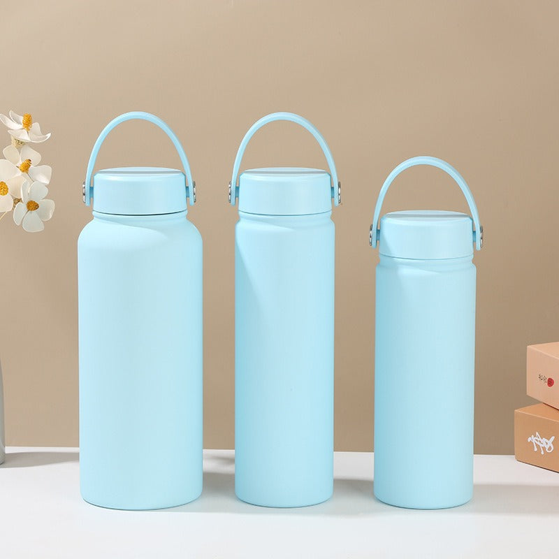 Damen doppelwandige isolierte Wasserflasche mit praktischem Tragegriff Brehn