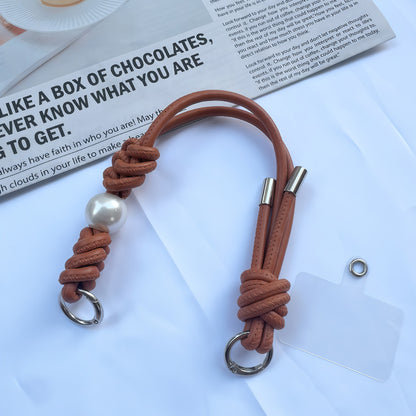 Eleganter geknoteter Leder-Schlüsselanhänger Halter Brehn