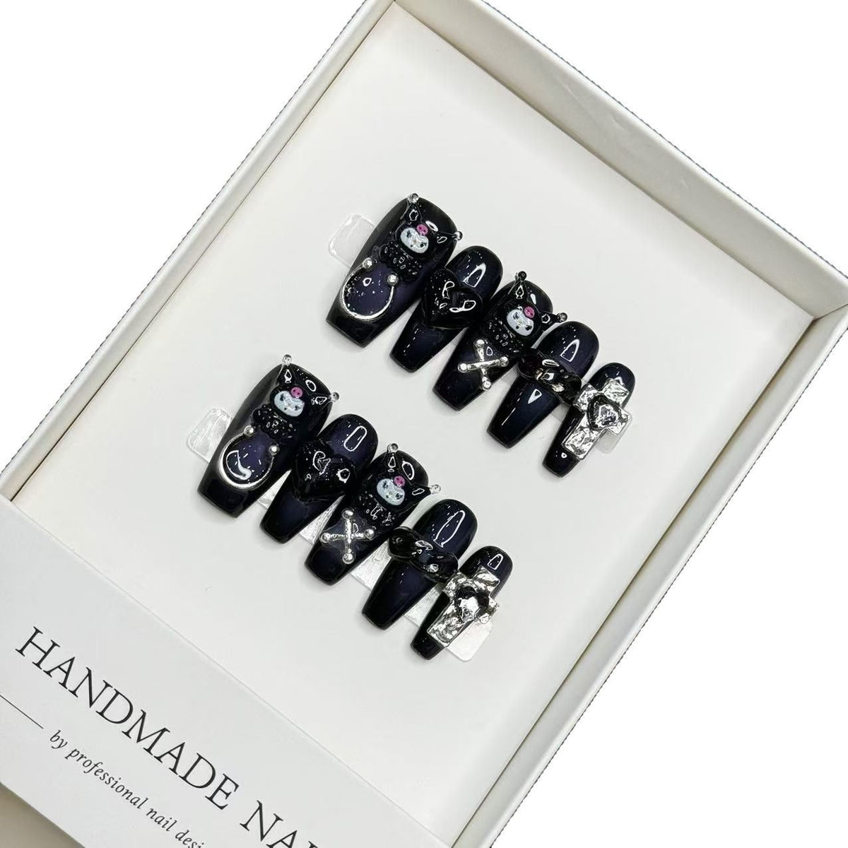 Kreatives handgemachtes Press-On Nagelkunst-Set