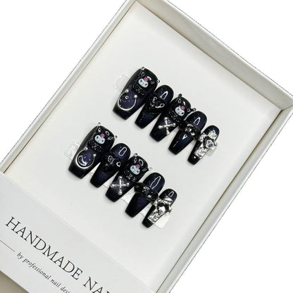 Kreatives handgemachtes Press-On Nagelkunst-Set