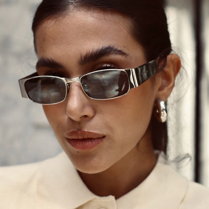 Damen modische rechteckige Sonnenbrille mit eleganten Gläsern Brehn