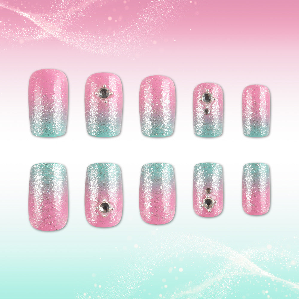 Ombre Glitter Press-On Nagelset Brehn