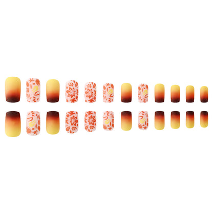 Künstlerisches Gradient Floral Nageldesign Brehn