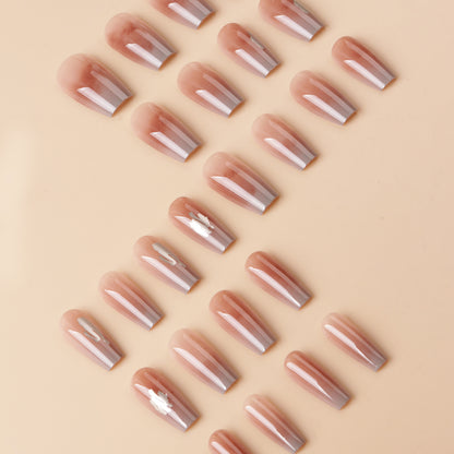 Elegante glanzende Press-On Nagelspitzen Brehn