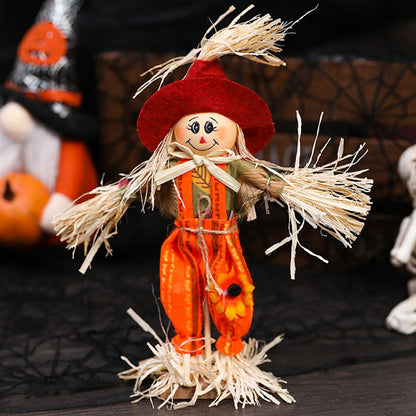 Verspielt dekorative Vogelscheuchenfigur