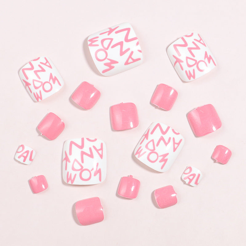 Künstlerisches Floral Press-On Nagelkunst Set Brehn