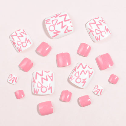 Künstlerisches Floral Press-On Nagelkunst Set Brehn