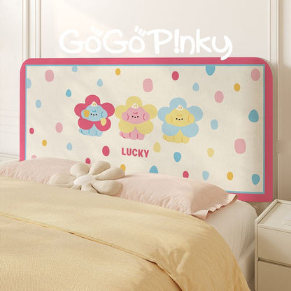 Padded Decorative Cupcake Headboard Cover with Scalloped Frame and Soft Upholstery