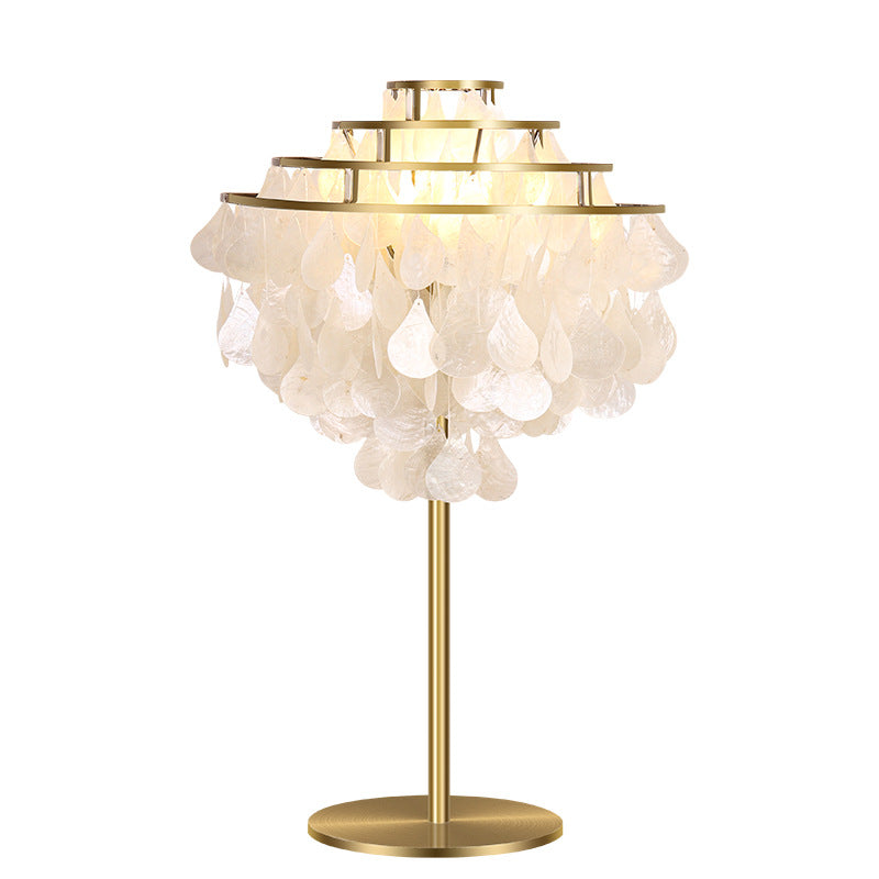 Dekorative Capiz-Muschel Tischlampe