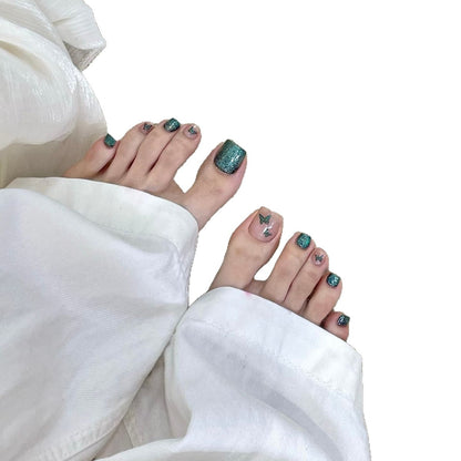 Dekorativer Glitter Press-On Nagelset