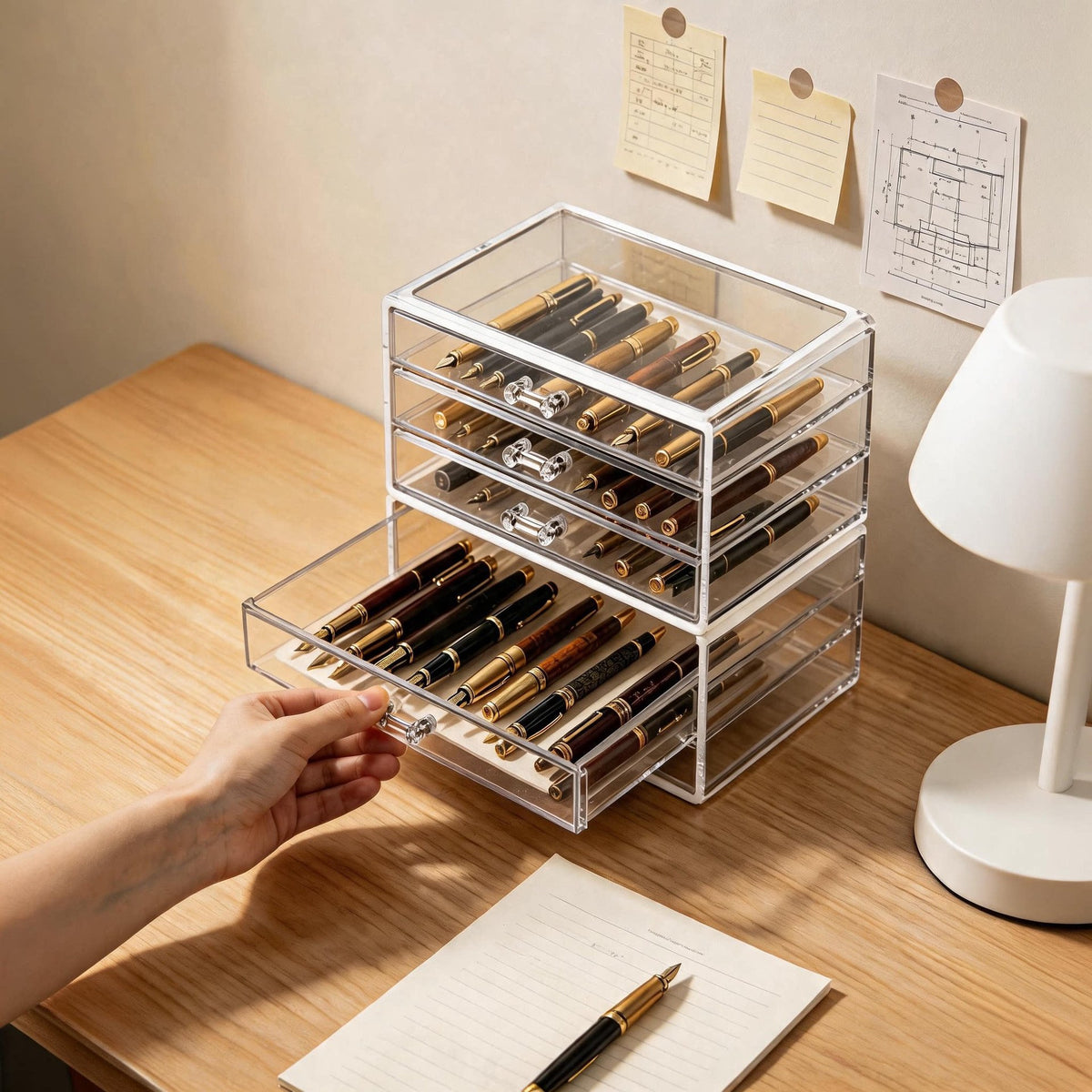 Transparenter Acryl-Multi-Schubladen-Theken-Organizer für Gesichtsmasken und kleine Accessoires
