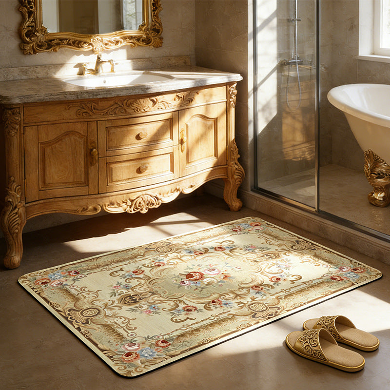 Elegante Vintage Blumen Badematte Brehn