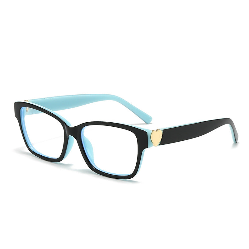 Damen modische quadratische Sonnenbrille mit Herz-Akzenten Brehn