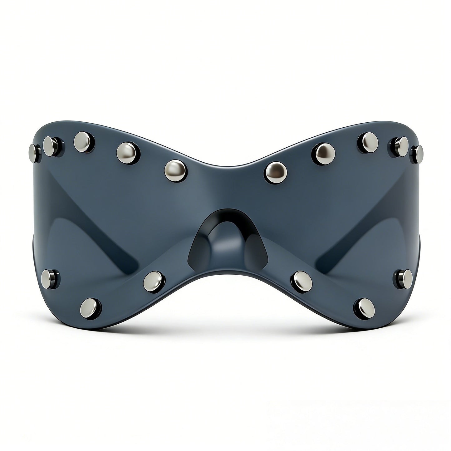Damen futuristische Designer-Sonnenbrille mit dekorativen Metallelementen Brehn