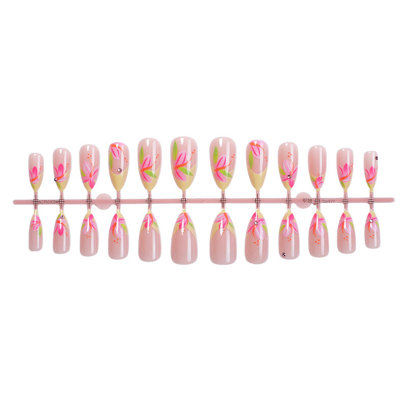 Blumenmuster Press-On Nagelkunst Brehn